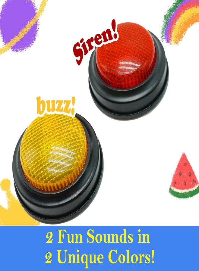 Gelabur 2-Pack Buzzers for Trivia Games, Answer Buzzers for Classroom, Family Feud Jeopardy Buzzer, Game Buzzers with Lights and Sound for Classroom - Image 5